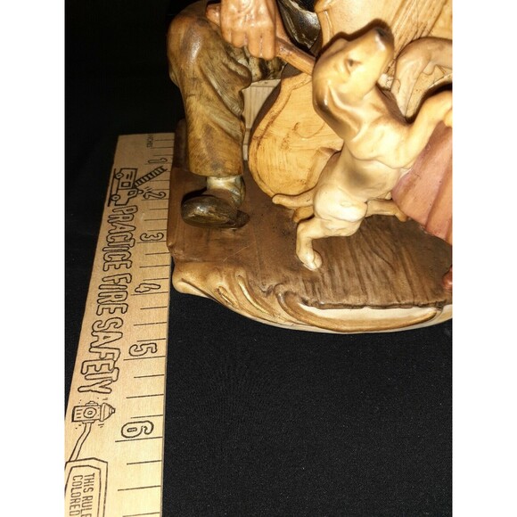 A Price Import Japan Figurine Grandpa Cello Girl And Dog Porcelain - Picture 7 of 8